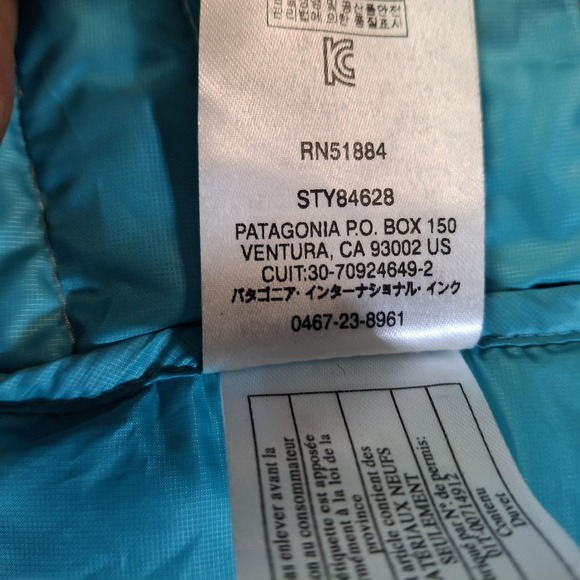 Patagonia Down Sweater Vest Women's Small Gray Teal Insulated Puffer Quilted Zip - Picture 6 of 10